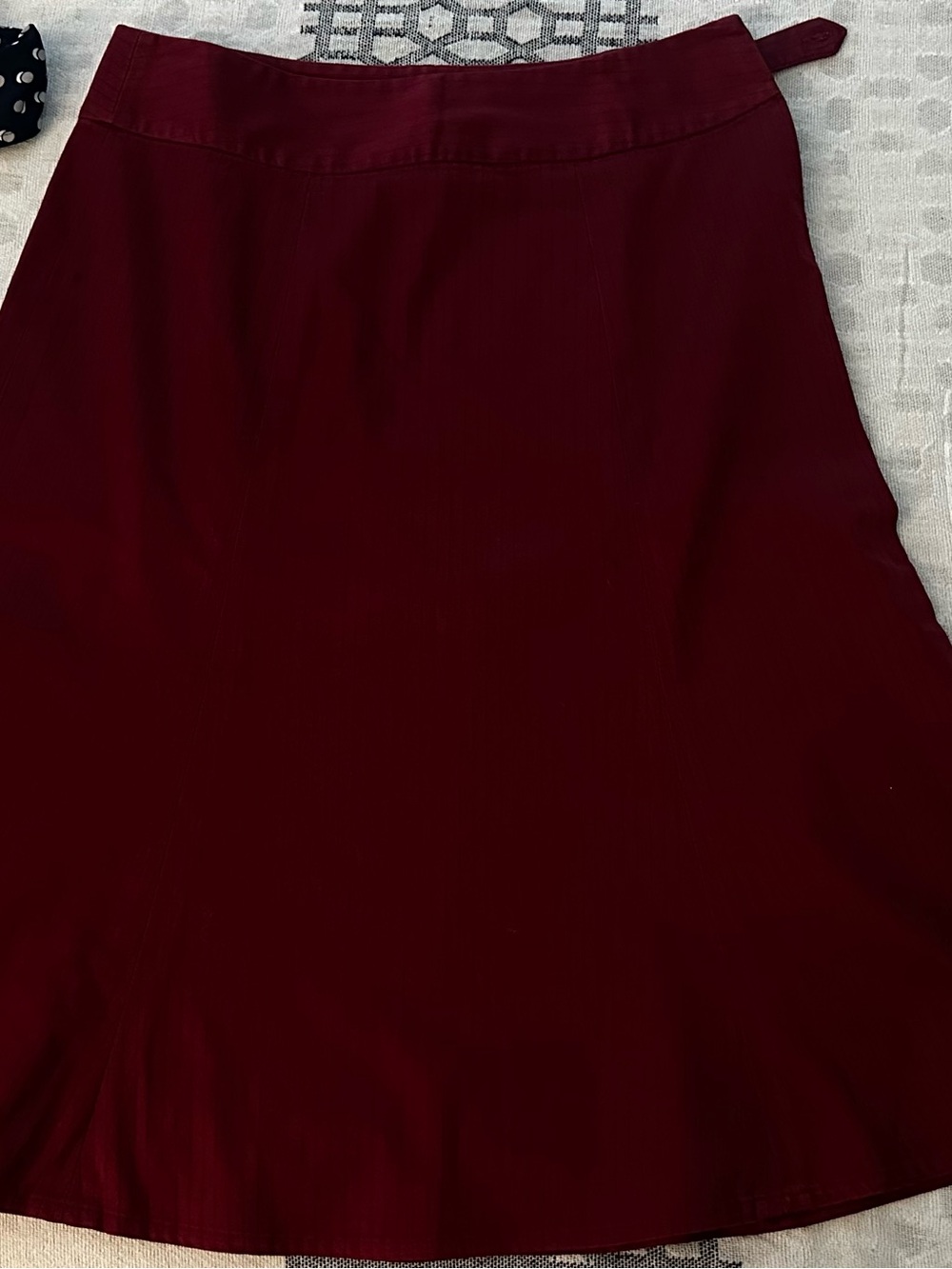 Classic A-Line Skirt in Deep Wine